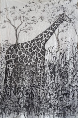 Girafe dans les hautes herbes. 2015 - Caroline Desnoëttes - FLAIR Galerie
